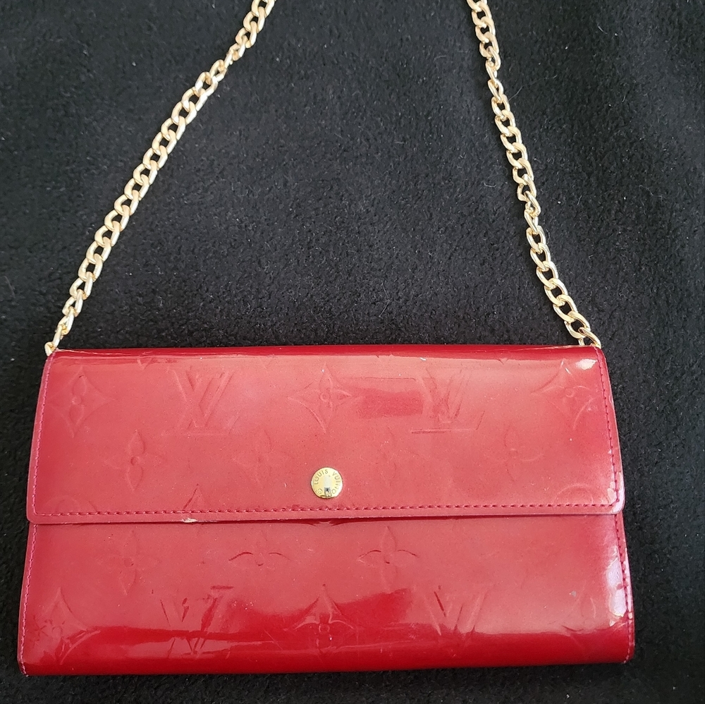 Louis Vuitton Red Vernis Wallet